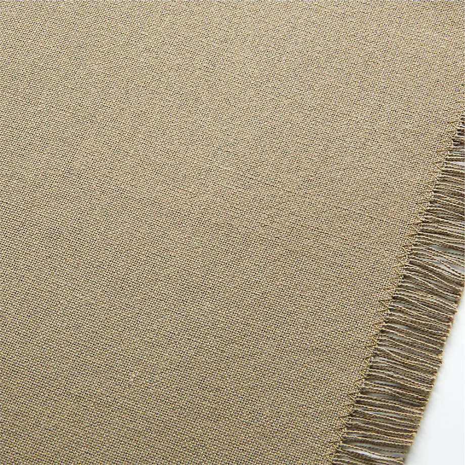 Craft Fringed Moss Green Cotton Table Runner 90"