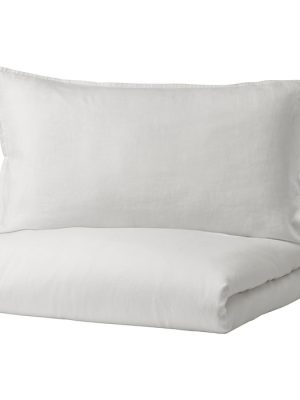 Duvet cover and pillowcase(s), white