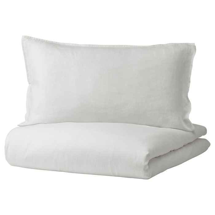 Duvet cover and pillowcase(s), white