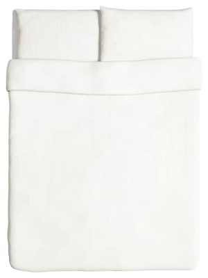 Duvet cover and pillowcase(s), white
