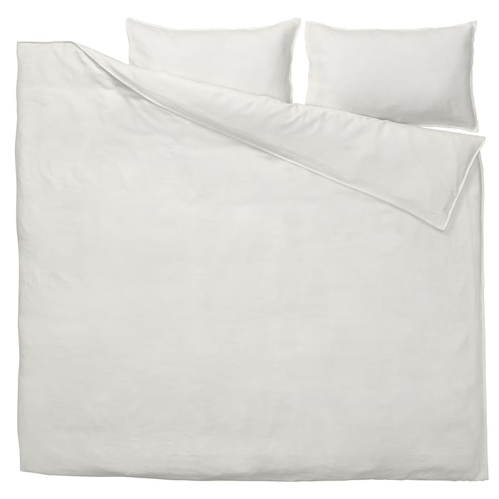 Duvet cover and pillowcase(s), white