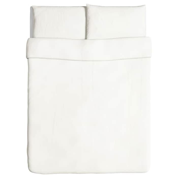 Duvet cover and pillowcase(s), white