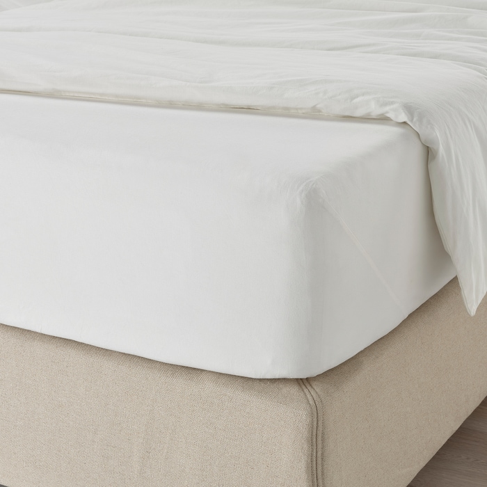 Fitted sheet, white