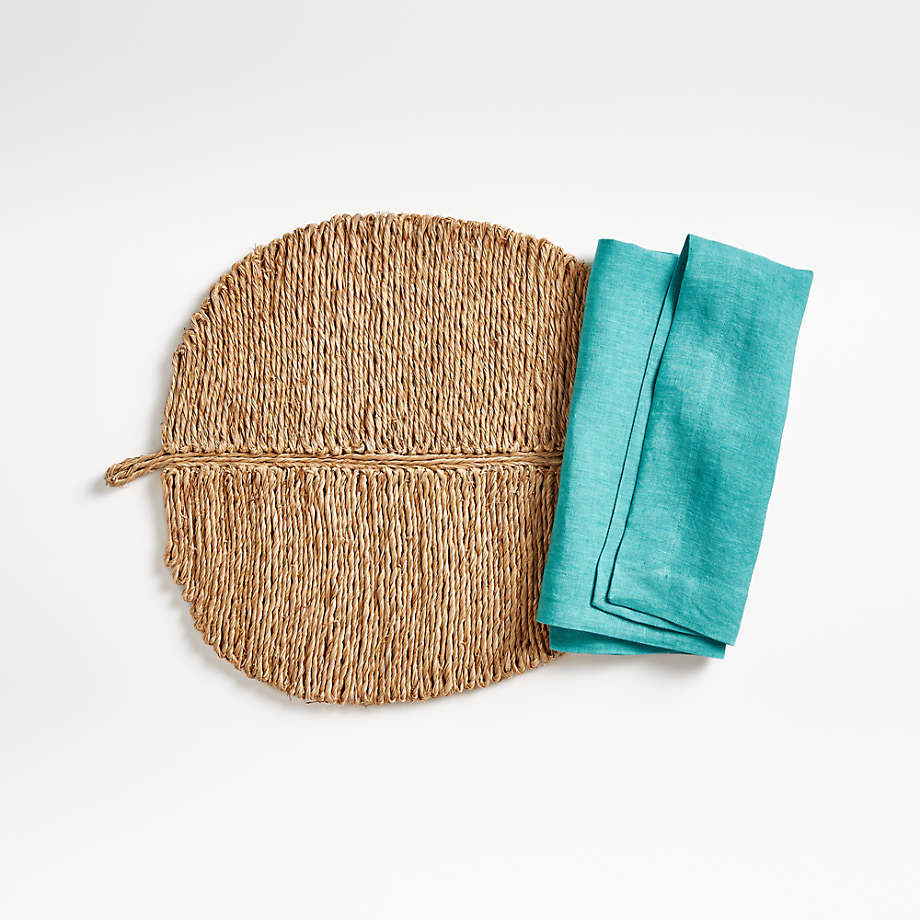 Woven Fiber Leaf Placemat