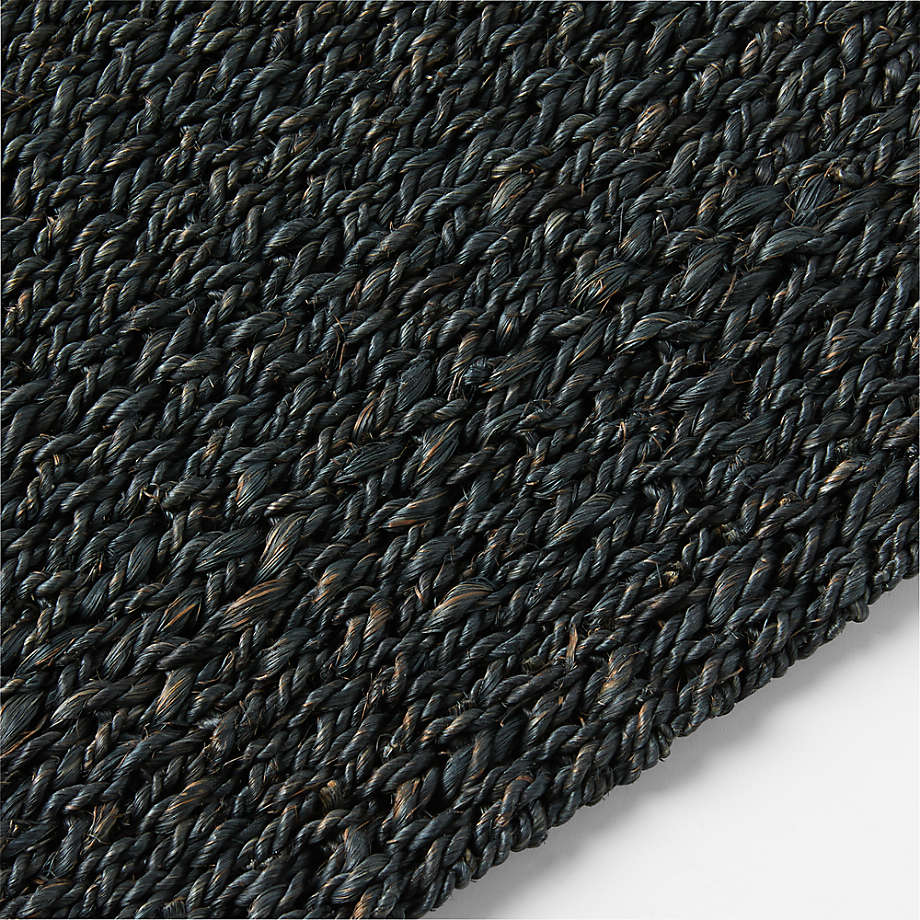 Rectangular Black Woven Placemat