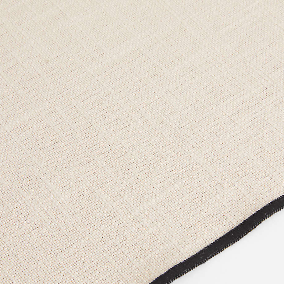 Merrow-Stitch Warm Natural Organic Cotton Placemat