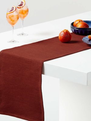 Red Ochre Cotton Table Runner 90"