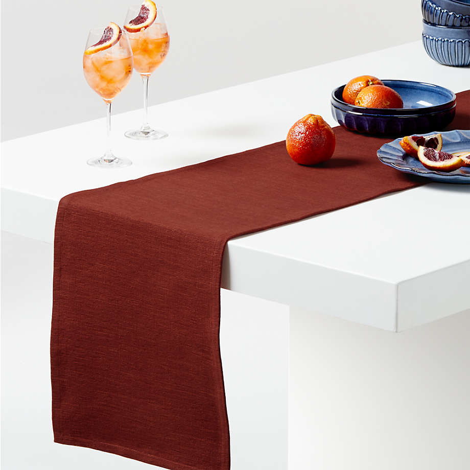 Red Ochre Cotton Table Runner 90"