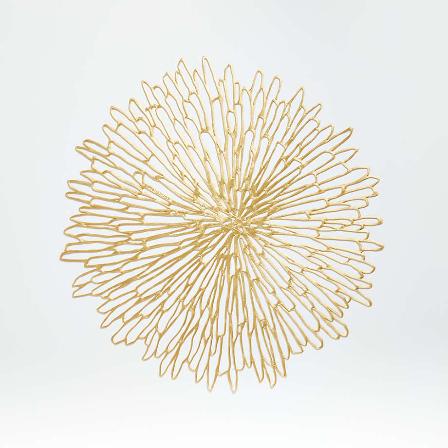 Rectangular Bloom Gilded Easy-Clean Vinyl Placemat