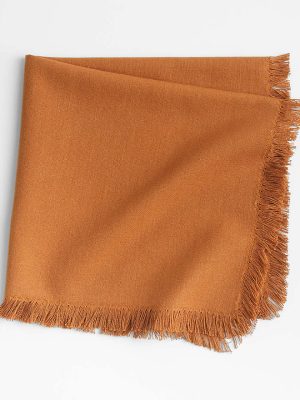 Craft Almond Brown Cotton Fringe Napkin