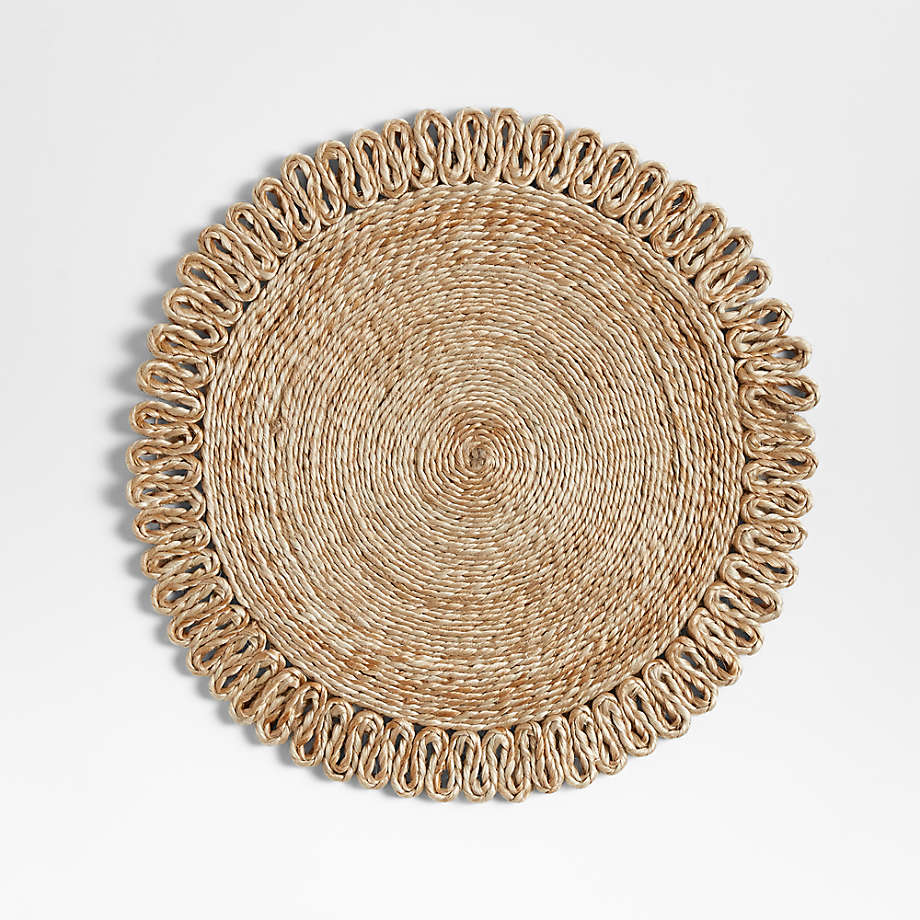 Rectangular Black Woven Placemat