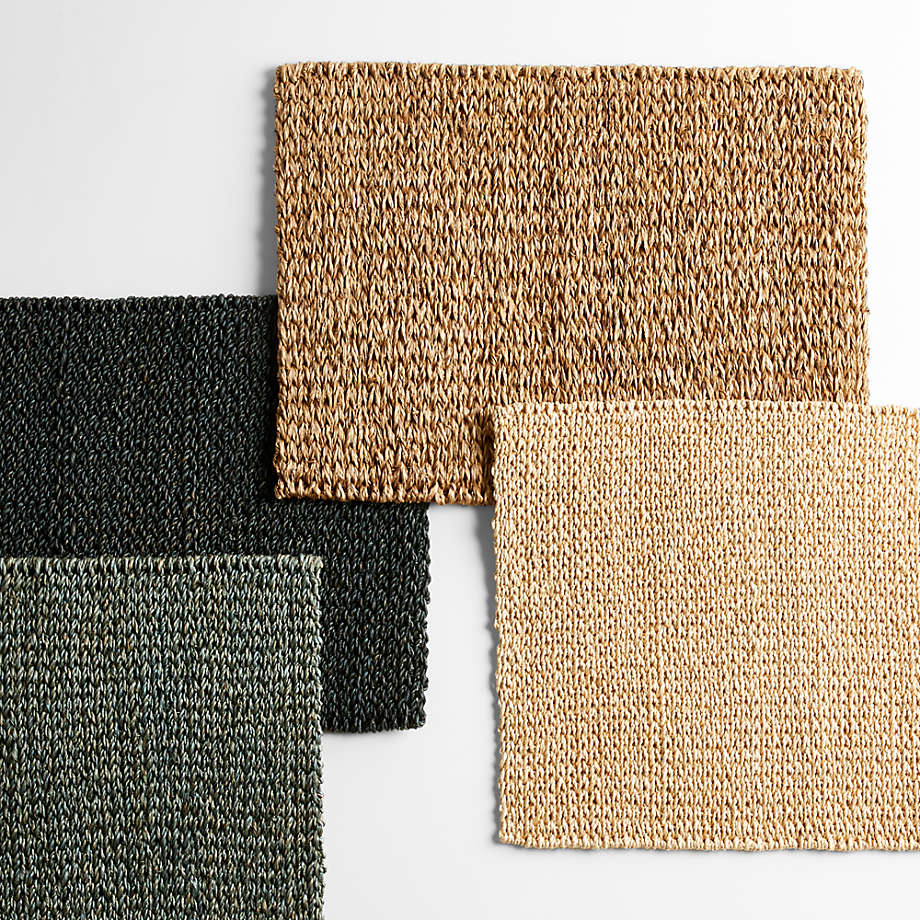 Rectangular Black Woven Placemat