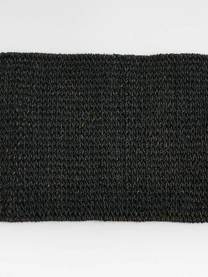 Rectangular Black Woven Placemat