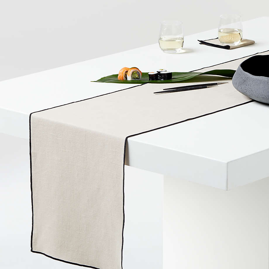 Warm Natural Organic Cotton Table Runner 90"