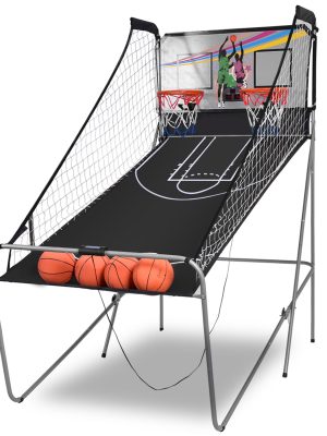 Costway Indoor Basketball Arcade Game Double Electronic Hoops shot 2 Player W/ 4 Balls