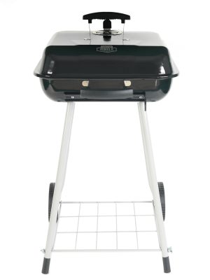 Expert Grill 17.5" Square Charcoal Grill with Wheels, Black