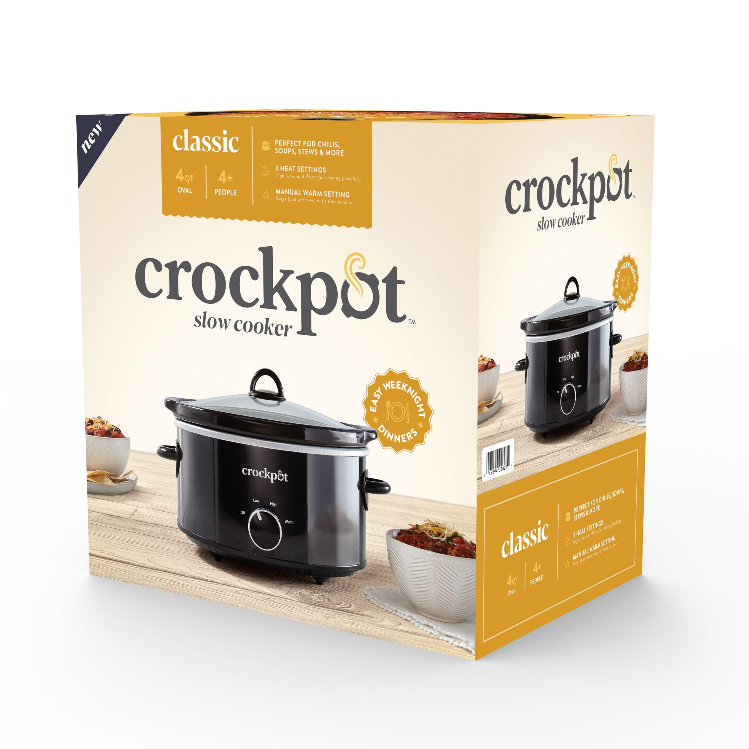 Crockpot™ 4-Quart Classic Slow Cooker, Black