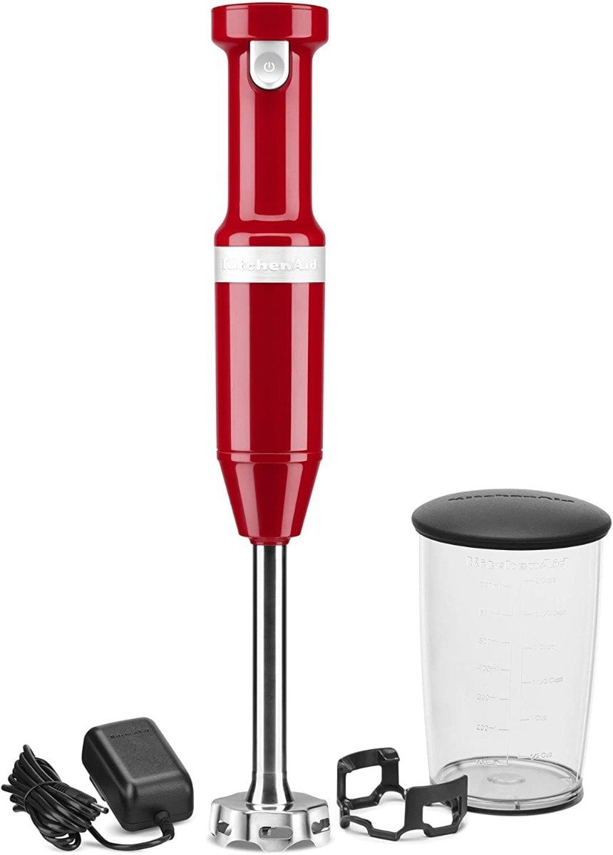 KitchenAid Empire Red Cordless Small Appliances Set | Hand Mixer, Hand Blender & Food Chopper