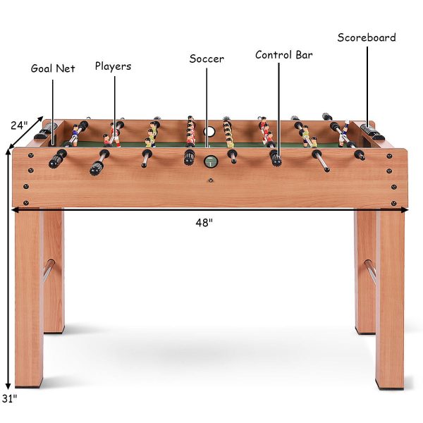 Costway 48'' Foosball Table Competition Game Soccer Arcade Sized Football Sports Indoor