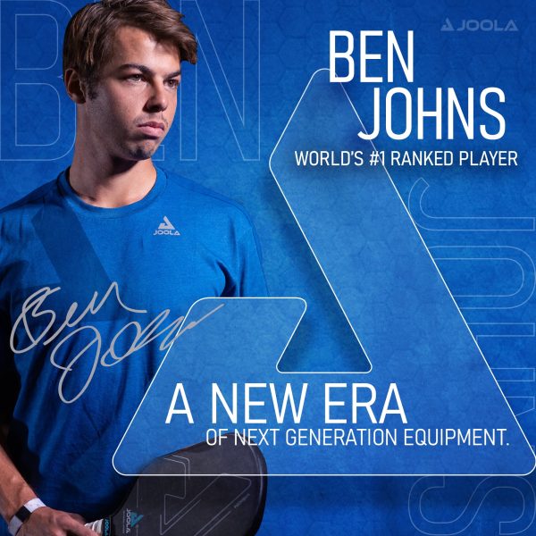 JOOLA Ben Johns Blue Lightning Pickleball Set, 2 Paddles, Paddle Bag, 4 Balls, Blue