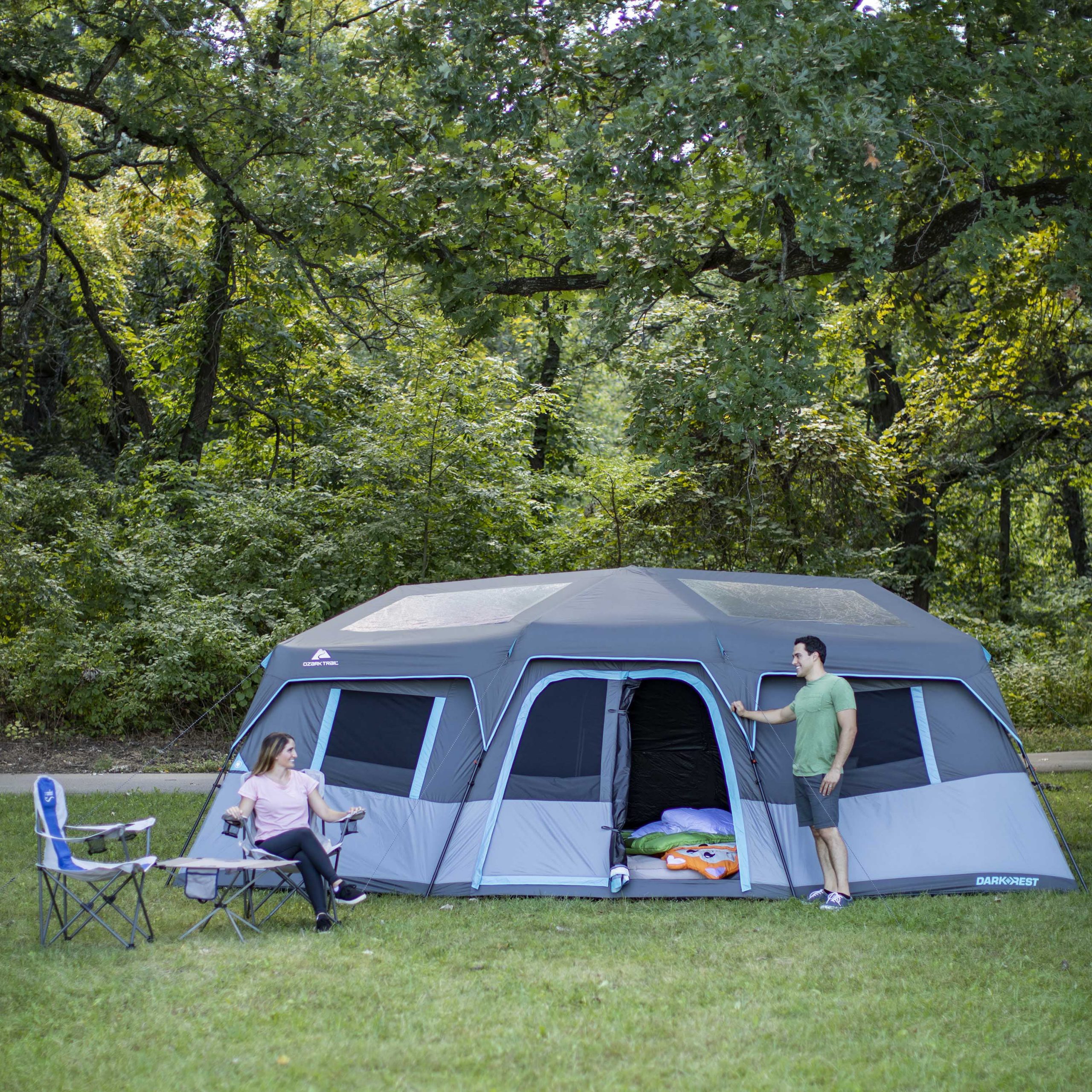 Ozark Trail 20' x 10' Dark Rest Instant Cabin Tent, Sleeps 12, 45.72 lbs
