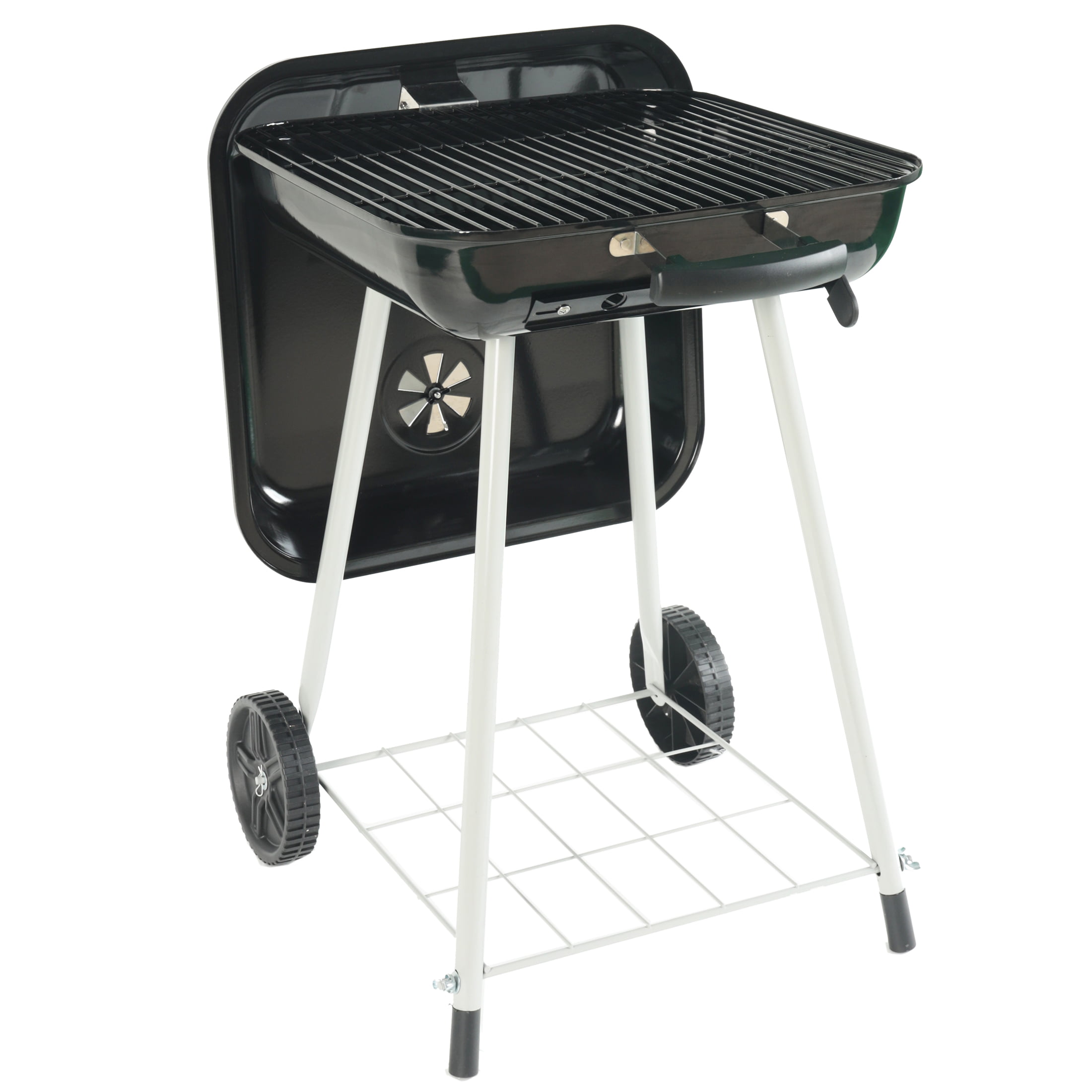 Expert Grill 17.5" Square Charcoal Grill with Wheels, Black