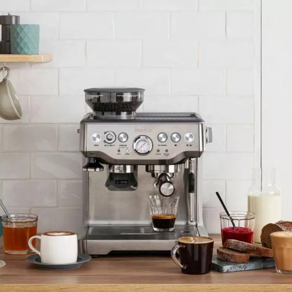 Express Espresso Machine, Brushed Stainless Steel, Coffee machine with cappuccinatore – 15 bar – stainless steel