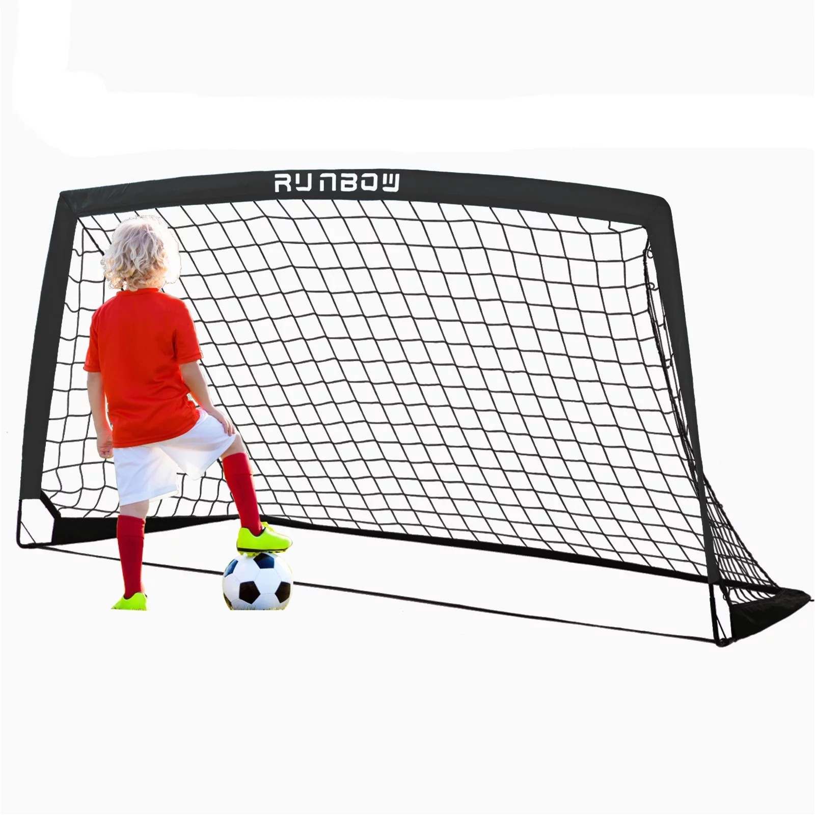 3854c911-fa78-43ec-a6c3-5ebc6703e294.47c4275f7845d16b051bb223edf9200d RUNBOW 6x4ft Portable Kids Soccer Goal for Backyard Goals Foldable Soccer Net with