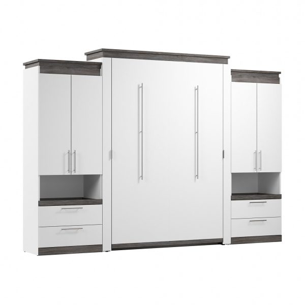 6195B8mEjbL Bestar Orion Queen Murphy Bed with Storage Cabinets