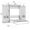 71u-3pEQ45L Bestar Orion Queen Murphy Bed with Storage Cabinets