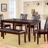 Harlow 6-Piece Padded Dining Set with Bench