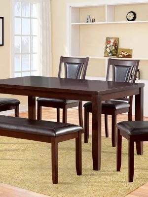 Harlow 6-Piece Padded Dining Set with Bench