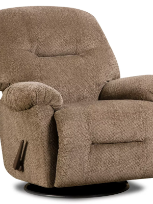 Hudson Chocolate Swivel Rocker Recliner
