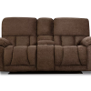 Stonehill Chocolate Brown Reclining Console Loveseat