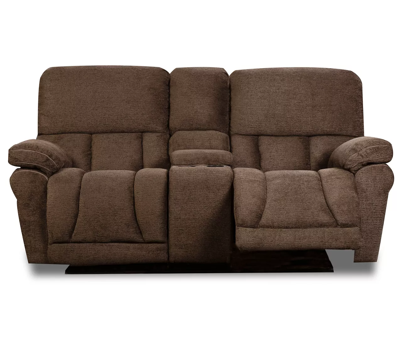 Stonehill Chocolate Brown Reclining Console Loveseat