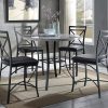 Faux Marble 5-Piece Pub Dining Set