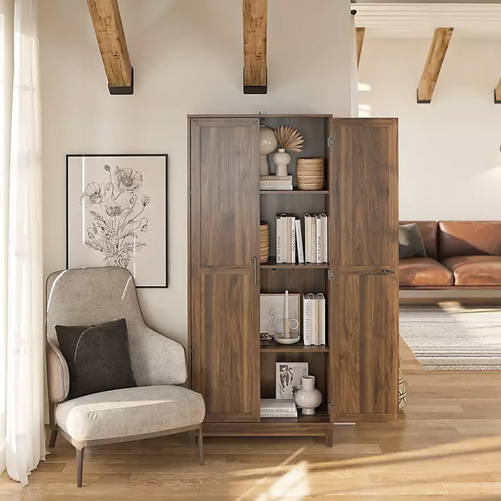 Seven Hills Columbia Walnut 2-Door Storage Cabinet
