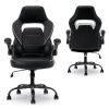 White & Black Faux Leather Gaming Chair