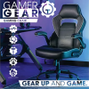 White & Black Faux Leather Gaming Chair