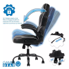 White & Black Faux Leather Gaming Chair
