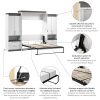 81lctbAKKML Bestar Orion Queen Murphy Bed with Storage Cabinets