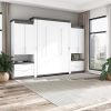 910dhw3xqvL Bestar Orion Queen Murphy Bed with Storage Cabinets