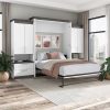 913G05M2u9L Bestar Orion Queen Murphy Bed with Storage Cabinets