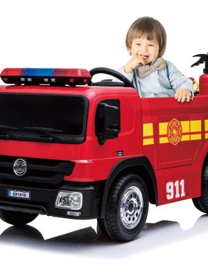 OKVAC 12 V Fire Truck Powered Ride-On with Remote Control