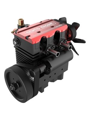 SEMTO ST-NF2 Engine 7cc SOHC Inline 2 Cylinders 4 Stroke Air Cooled Nitro Engine Model Kit - Build Your Own Engine that Works