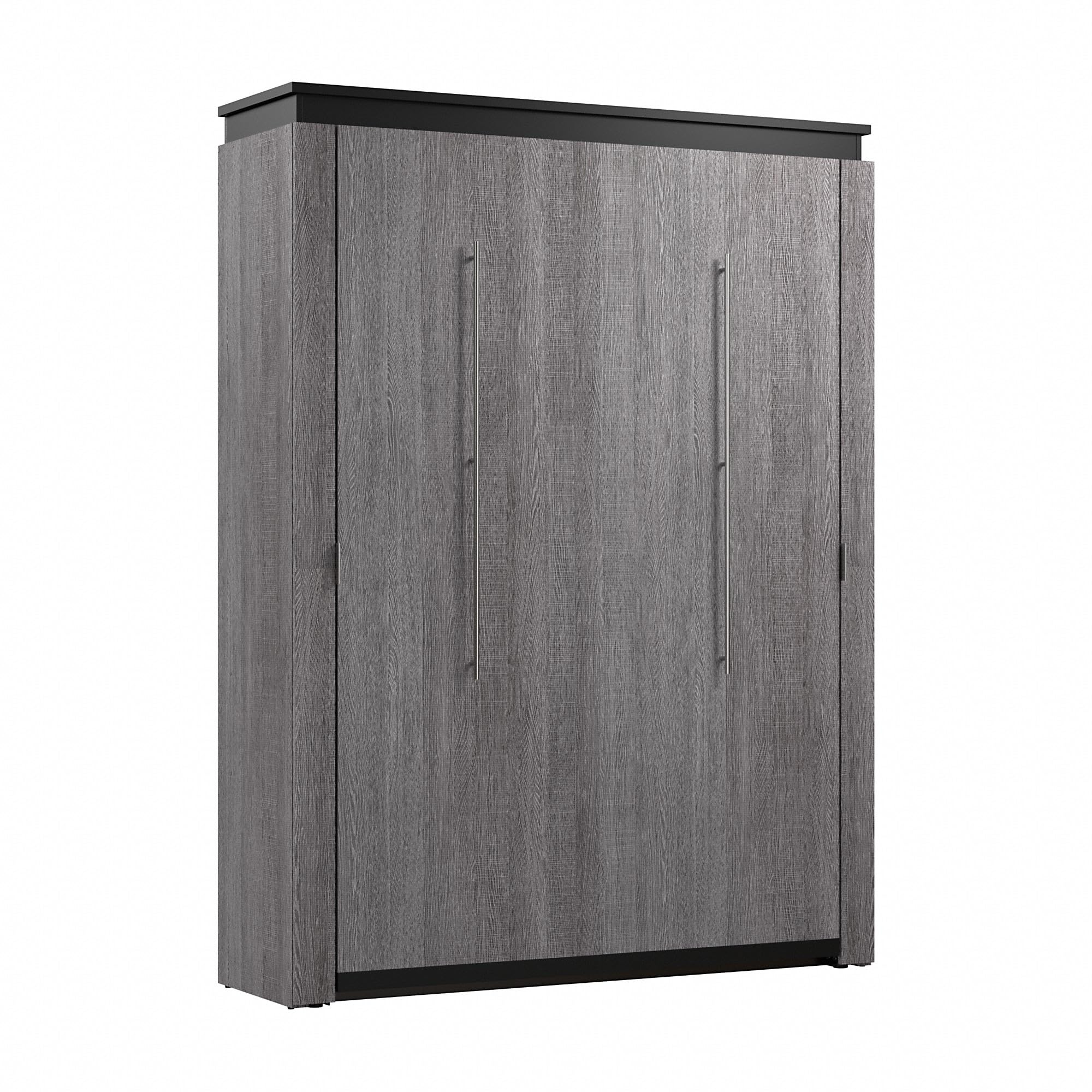 SKU-02-Bark Grey and Graphite Bestar Orion Queen Murphy Bed, Sleeping Arrangement for Multipurpose Room