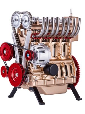Teching Engine Assembly Kit Full Metal 4 Cylinder Car Engine Building Kit Gift STEM Education Collection