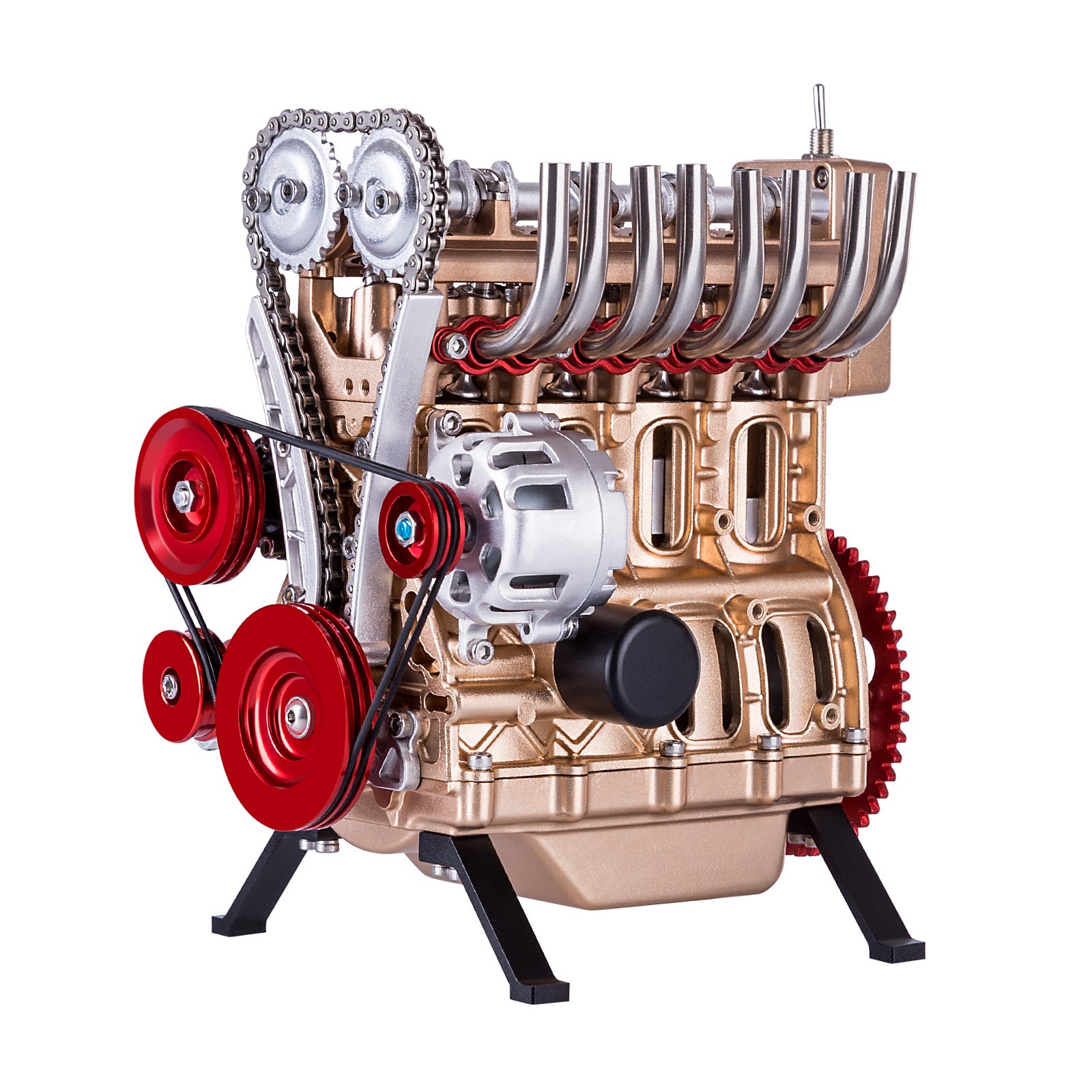 Teching Engine Assembly Kit Full Metal 4 Cylinder Car Engine Building Kit Gift STEM Education Collection