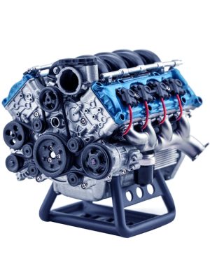 V8 Engine Model Kit that Works - Build Your Own V8 Engine - Paint Your Own V8 Engine -MAD RC V8 Engine for Capra VS4-10 Pro