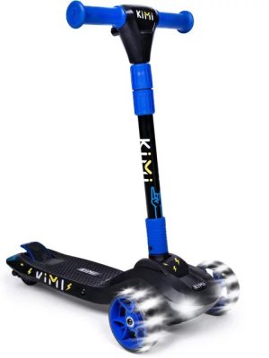 Kimi 3 Wheel Electric Scooter for Kids and Toddlers Ages 2-9, Premium Front Light and Wheel Lights, Folding , 10 Miles Range Assembled 25"
